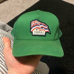 Green Volcom Stone Hawaii Flag Hat Cap Mens Snapback